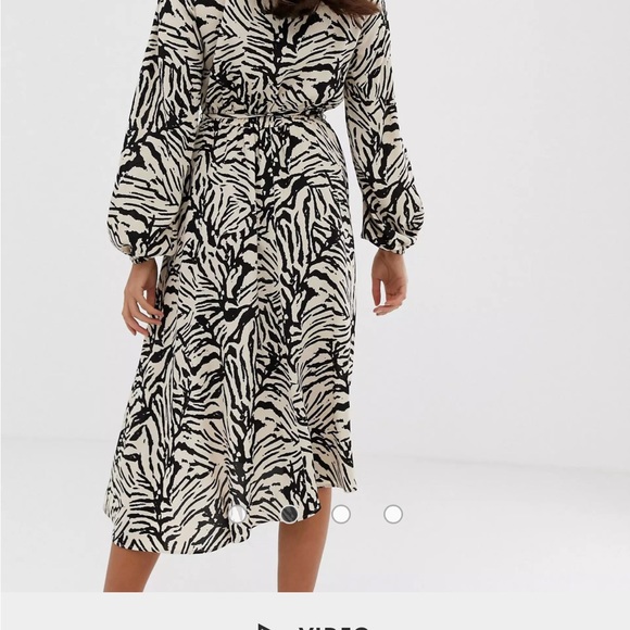 Miss Selfridge Midi Dress in Zebra print size 4 - Picture 2 of 7